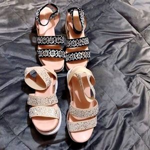 Black 61/2 tan 6 sandals